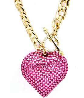 Basketball Wives Poparazzi inspired Crystal Heart Pendant toggle 