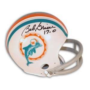 Bob Griese Miami Dolphins Autographed 2 Bar Throwback Mini Helmet with 