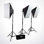   Digital Continuous Photography Video Studio 3 Softbox Lighting Kit New