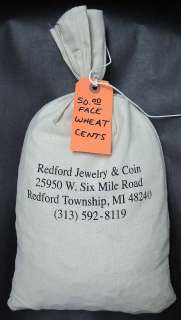 Lincoln Wheat Cents. Bag of 5000 Common Mixed Dates.  