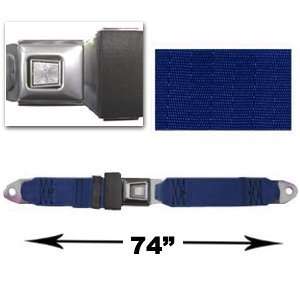  2 point Lap Seatbelt, Metal Button Release, 74 Inch Length 
