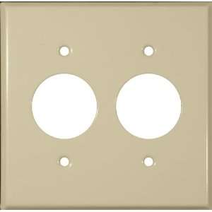 Stainless Steel Metal Wall Plates 2 Gang 2 Single Receptacles Ivory