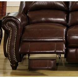 Madison Premium Italian Leather Pushback Reclining Sofa Set 