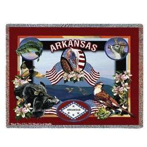  State of Arkansas Throw   53 x 70 Blanket/Throw