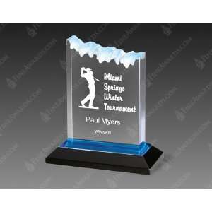  Blue Frosted Acrylic Award 