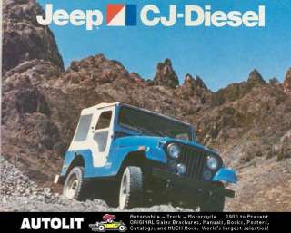 1978 AMC Jeep CJ5 CJ6 CJ7 Perkins Diesel Brochure  