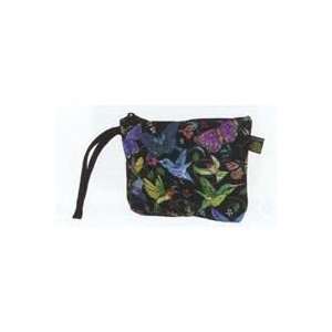   Clutch Zipper Top Vinyl Lining And Webbed Carrying Strap Slip Pocket