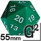 RPG Dice Set (Giant 35mm Translucent Green) role playing game dice