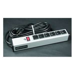    Wiremold W/ Switch,15ft Cord Power Strip 6 Outlet
