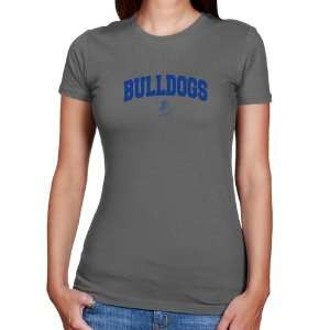 South Carolina State Bulldogs Ladies Charcoal Logo Arch T shirt