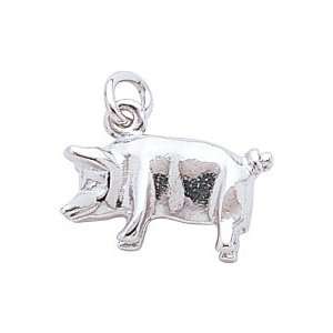  Rembrandt Charms Pig Charm, Sterling Silver Jewelry