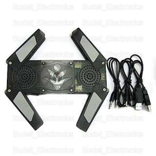 Foldable USB Cooling Fan Cooler Pads Mats With Speaker For Laptop 