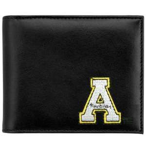 Appalachian State Mountaineers Black Leather Embroidered Billfold 