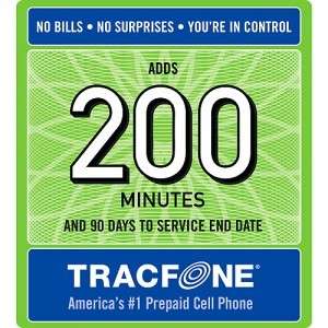 TRACFONE 200 MINUTES REFILL PIN  