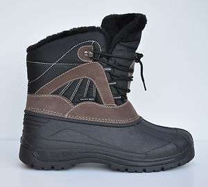   Mens Snow Winter Boots Shoes Brown 8 Insulated Waterproof Warm sizes