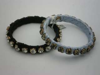 Crew Silk wrapped crystal bangle bracelet set of 2  