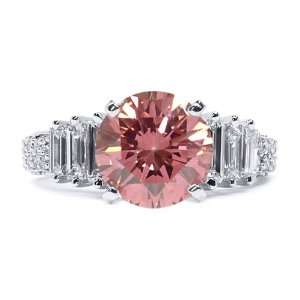    2.00 Ct Intense Pink Round Diamond Engagement Ring Jewelry