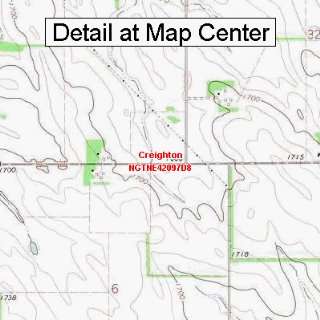   Topographic Quadrangle Map   Creighton, Nebraska (Folded/Waterproof
