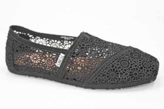 Toms Classics Womens Crochet Flat Espadrilles Shoes  