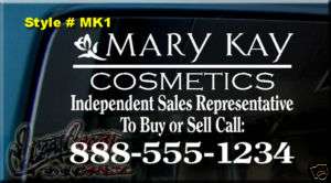   MARY KAY COSMETICS DECAL STICKER CAR WINDOW SIGN INDEPENDENT SALES REP
