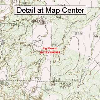  USGS Topographic Quadrangle Map   Big Mound, Texas (Folded 