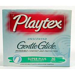 Playtex Gentle Glide 20 Unscented Super Plus Tampons (Pack of 4 