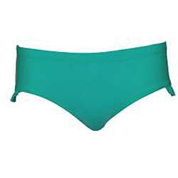 Divinita Sole Swimwear Womens Teal Green Ruffle Bikini Bottoms 