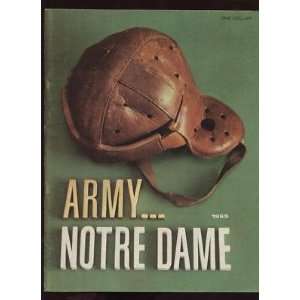  1965 NCAA Football Program Army vs. Notre Dame EXMT 