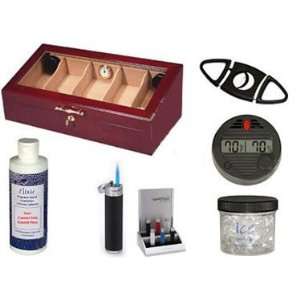  Countertop 100 Cigar Display Humidor & Accessory Kit