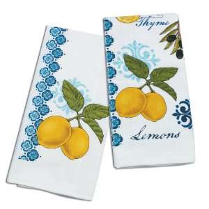  Kay Dee Designs Terry Towel and Flour Sack Set, Lemons and 