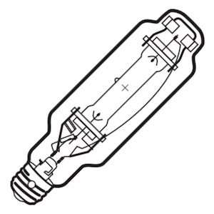   49111   MS 1000W/HOR/T25/PS/734 1000 watt Metal Halide Light Bulb