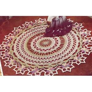 Vintage Crochet PATTERN to make   Flowers Floral Doily CenterpieceNOT 