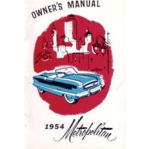  1954 AMC NASH METROPOLITAN Owners Manual User Guide 