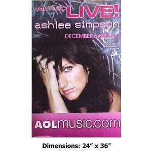  ASHLEY SIMPSON AOL Music Live Poster 24x36 Everything 