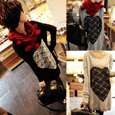 Korea WomenHip length Lace Heart Batwing Loose Knitwear Sweater Knit 