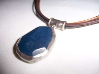 Silpada Sterling Silver Blue Jade Pendant Necklace N1783 Retired Gift 