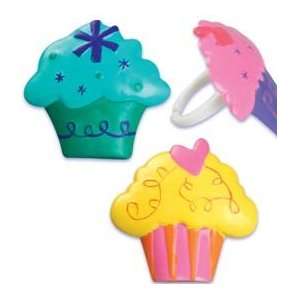  Cupcake Shape Cupcake Rings   12ct Toys & Games