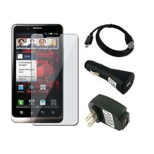 Premium LCD Clear Screen Protector + Black Rapid Wall Charger + Rapid 