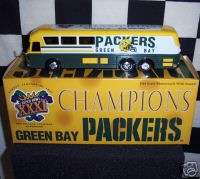 GREEN BAY PACKERS WHITE ROSE SUPER BOWL 31 CHAMPS BUS  