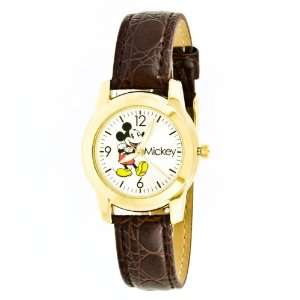 Disney Womens Mickey Mouse Brown Strap Watch Everything 