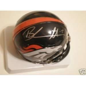 Brandon Marshall Autographed/Hand Signed Mini Helmet Broncos