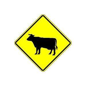  Metal traffic Sign 30X30 Cattle Crossing Symbol Office 