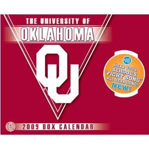  Oklahoma Sooners NCAA Box Calendar with Sound