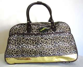 20Duffel/Tote Bag Rolling Luggage/Wheel Purse Leopard  