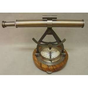  Brass Telescope with Compass