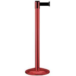   Designer Series 7 Long Retractable Belt Stanchion in Torch Red Finish