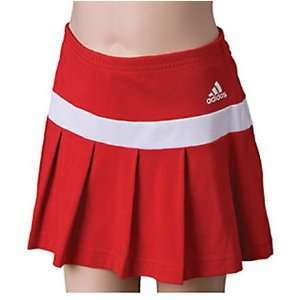  Girls Adidas Response Tennis Court Skort   Red/White 