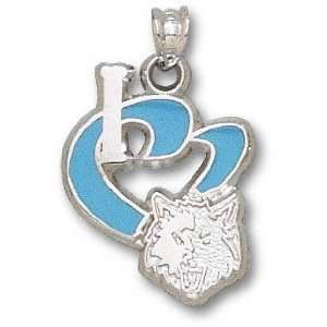 Minnesota Timberwolves Sterling Silver I Heart Logo 3/4 Enamel 