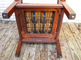 Antique HARDEN Slatted Armchair MISSION Oak Stickley Era w1330  