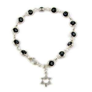   Black Evil Eye Bracelet with Star of David by Love & Lucky Jewelry